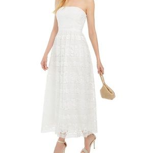 Adrianna Papell White Sequin Dress